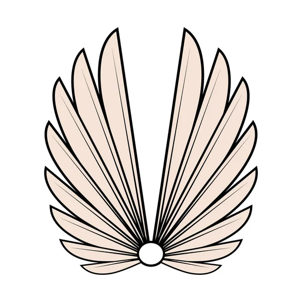 Logo Pour Oiseau Avec Une Plume Milieu — Image vectorielle