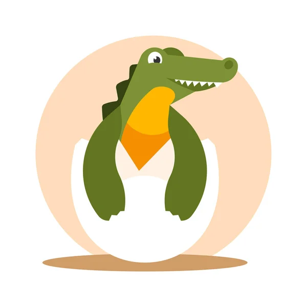 Crocodile Egg Flat Icon Apps Websites — Stock Vector