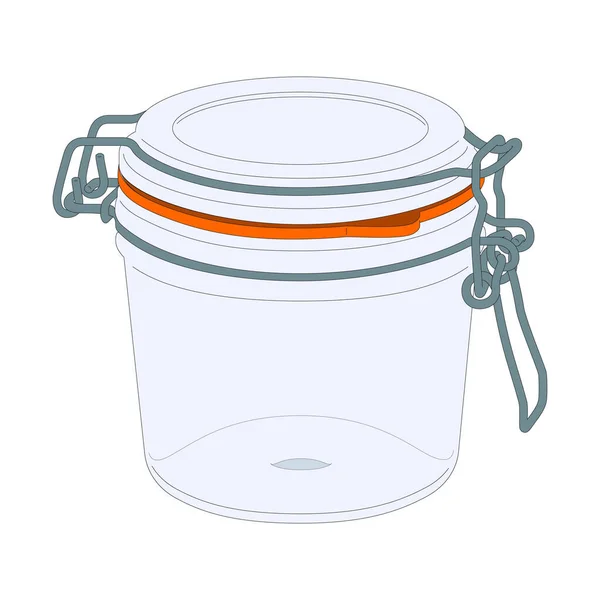 Jars Storing Food White Background Vector Illustration — Stock Vector