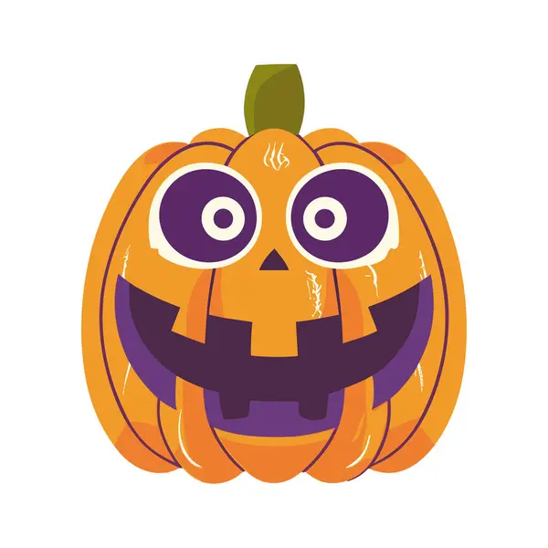 Plochý Halloween Dýně Design — Stockový vektor
