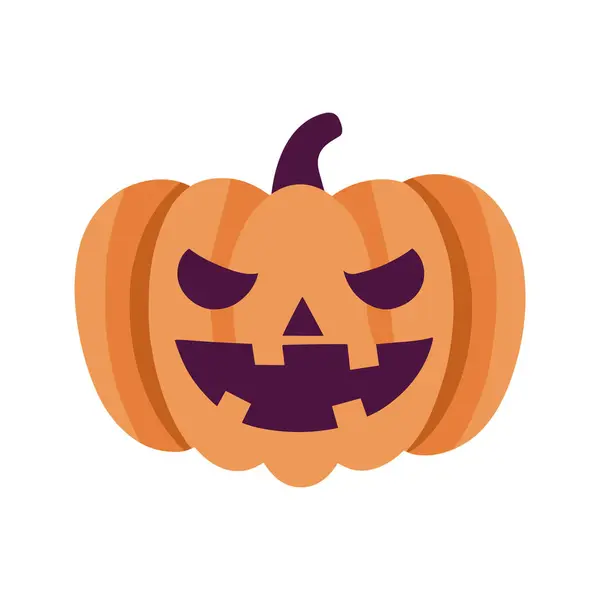 Flat Halloween Pumpkin Design — Stock Vector