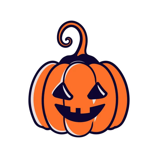 Плоский Дизайн Тыквы Хэллоуин — стоковый вектор