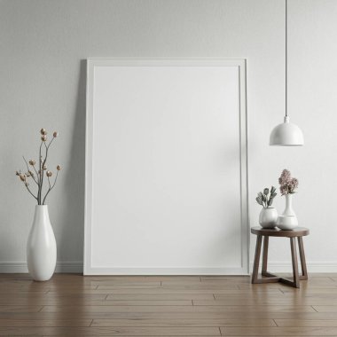 Tasarımınızı eklemek için boş duvar sanatı modeli