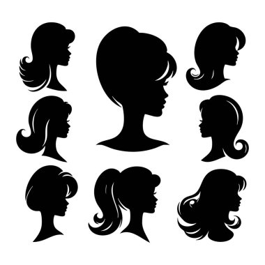 Beyaz arkaplanda Barbie 'nin silueti