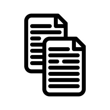 iş simgesi illüstrasyonu izole vektör işareti, kopyalanmış belge simgesi