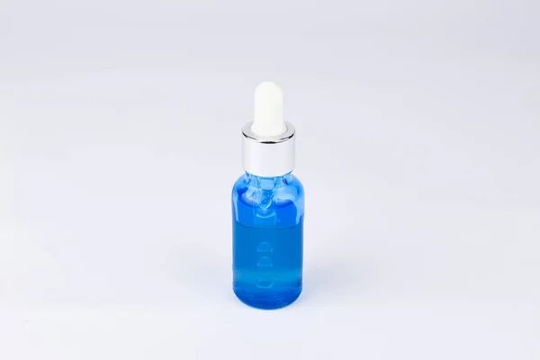 Kosmetická Láhev Séra Izolovaná Bílo Připravený Pro Kosmetický Olej Nebo — Stock fotografie