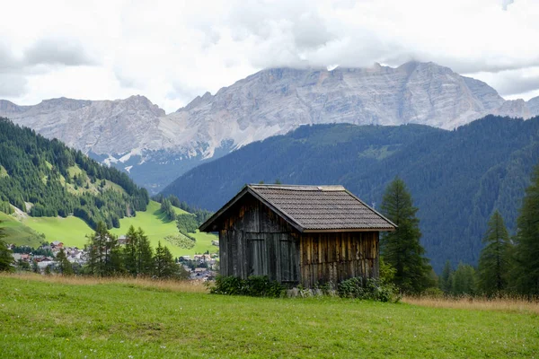 stock image View of Sellaronda near Colfosco - cascate Piscandu'