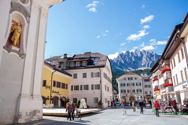 San Candido Innichen Utsikt Med Baranci Berget Dolomiterna Sydtyrolen Italien — Stockfoto