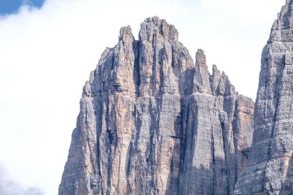 Vacker Solig Dag Dolomiterna Berg Visa Tre Cime Lavaredo Tre — Stockfoto