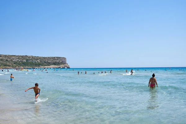 stock image Menorca, Spain: Afternoon in Son Bou beach on a cold sunny day, Menorca, Spain