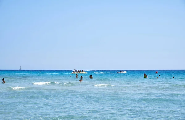 Minorca Spagna Pomeriggio Sulla Spiaggia Son Bou Una Fredda Giornata — Foto Stock