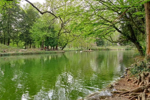 Monza Vista Parque Villa Reale Villa Real Com Animais Árvores — Fotografia de Stock