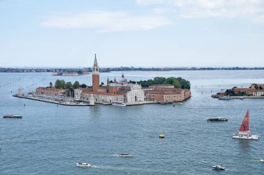 Venedik Panorama Batı, Campanile San Marco Kulesi, Venedik.