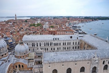 Venedik Panorama Batı, Campanile San Marco Kulesi, Venedik.