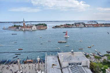 Venedik Panorama Batı, Campanile San Marco Kulesi, Venedik.