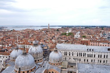 Venedik Panorama Batı, Campanile San Marco Kulesi, Venedik.