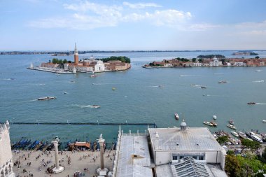 Venedik Panorama Batı, Campanile San Marco Kulesi, Venedik.