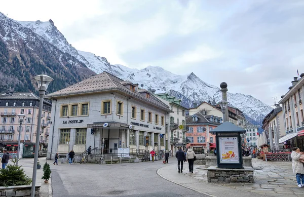 Prachtig Uitzicht Het Centrum Van Chamonix Chamonix Mont Blanc Een — Stockfoto