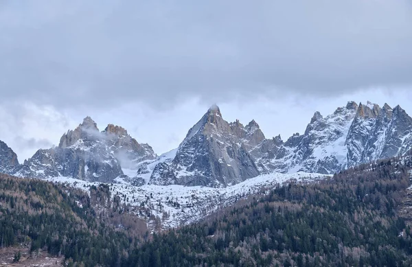 Прекрасний Вид Центр Міста Шамоні Chamonix Mont Blanc Комуна Місто — стокове фото