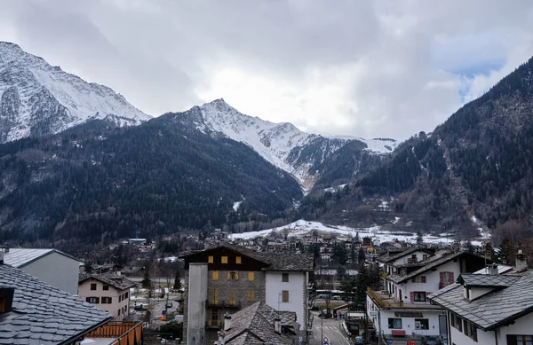 Courmayeur Itália Cidade Norte Itália Região Vale Aosta Ponto Partida — Fotografia de Stock
