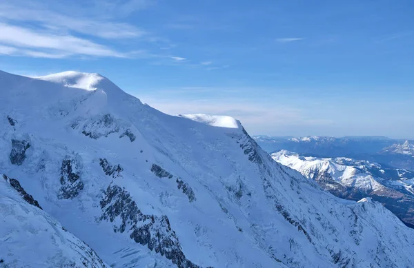 Chamonix Widok Górską Stację Aiguille Midi Chamonix Francja — Zdjęcie stockowe