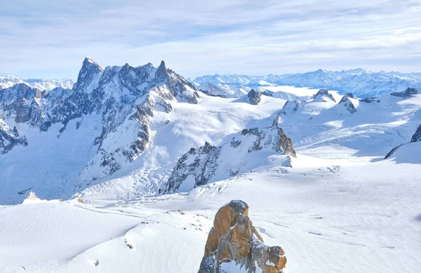 Chamonix Vista Estación Montaña Aiguille Midi Chamonix Francia — Foto de Stock