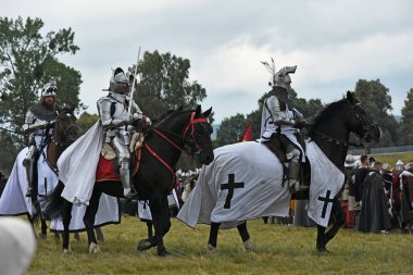 Grunwald Ortaçağ Savaşı 'nın yeniden inşası 12 Temmuz 2025