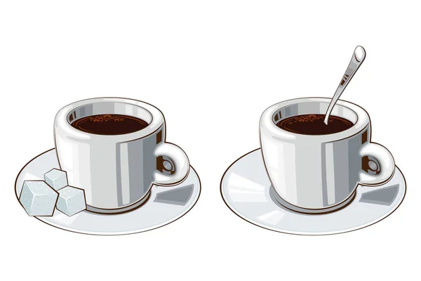 Collezione Tazza Caffè — Vettoriale Stock
