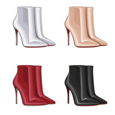 Moda kadınları ayakkabıları, yüksek topuklu ayakkabılar, lüks ayakkabılar. Ayakkabı koleksiyonu. Moda Günlük Tasarımı Konsepti