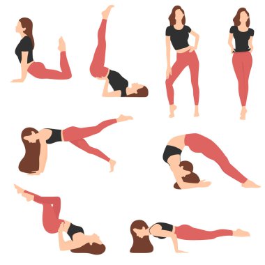  Spor kızı. Kadınlar spor yapıyor, yoga yapıyor, esneme hareketleri yapıyor. Spor yapan sıska kız. Kadınlar spor yapar. Pilates konsepti