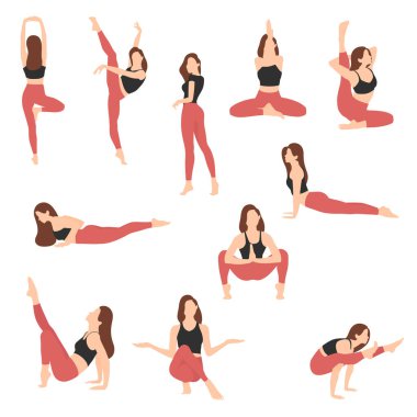  Spor kızı. Kadınlar spor yapıyor, yoga yapıyor, esneme hareketleri yapıyor. Spor yapan sıska kız. Kadınlar spor yapar. Pilates konsepti