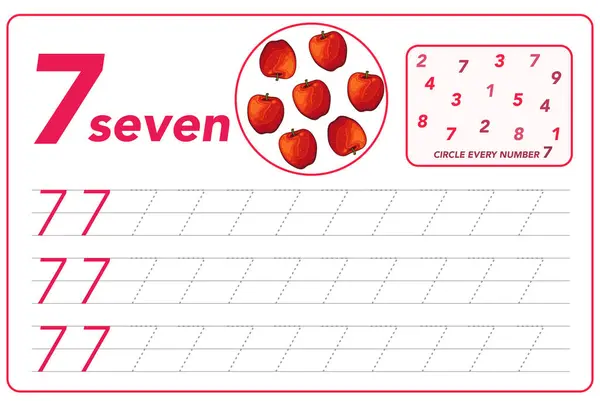 Children cards numbers. Kids Learning Material. Learning numbers, tracing number practice worksheet for kids learning. Play cards for kids learning maths. Mathematics cards for children with fruits