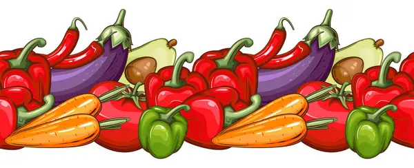 Gıda Sınırı Kusursuz. Sebzeli kusursuz çelenk. Taze sebzeli yatay sınır. Sebzeler. Kusursuz. Sağlıklı gıda konsepti. Organik Gıda Pazarı, Banner, Flyer, Duvar Kağıdı, Tekstil