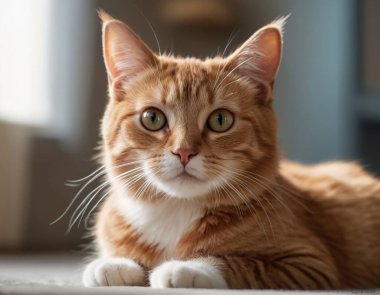  Şirin bir kedi. Koşan kedi. Güzel göz..