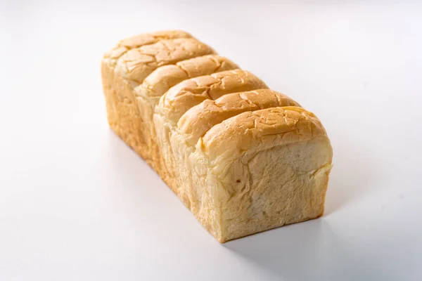 Vers Gebakken Brioche Zacht Pluizig Broodje Wit Brood Melkbrood Geïsoleerde — Stockfoto