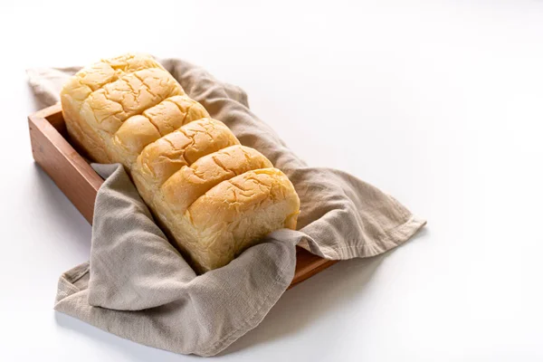 Świeże Pieczone Brioche Miękkie Puszyste Bułki Biały Chleb Lub Chleb — Zdjęcie stockowe