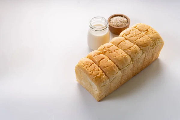 Свіжий Запечений Бріоч Який Пухнастий Бульйон Білого Хліба Або Молочного — стокове фото