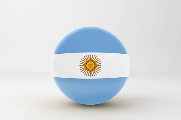 Ícone Emblema Bandeira Argentina — Fotografia de Stock