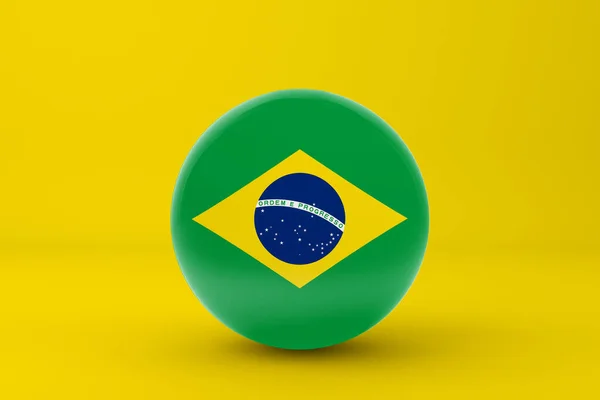 Abzeichen Der Brasilianischen Flagge — Stockfoto