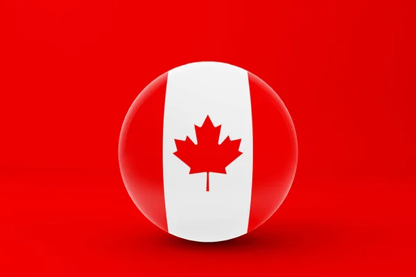 カナダ国旗バッジアイコン — ストック写真