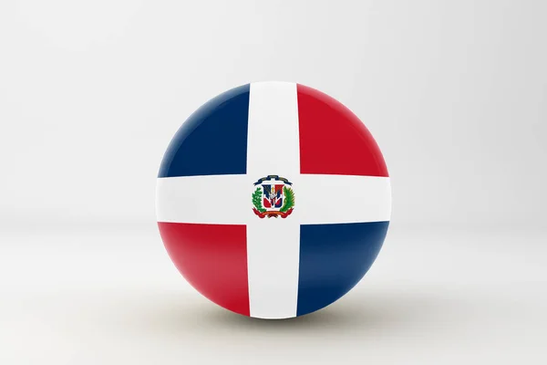 Ícone Emblema Bandeira Dominicana — Fotografia de Stock