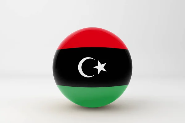 stock image Libya Flag Badge Icon