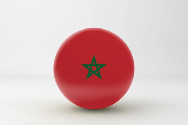 Marokko Flagge Abzeichen Symbol — Stockfoto