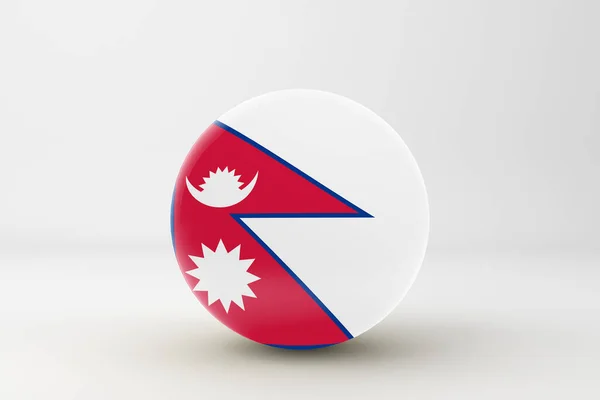 Ikona Nepalskiej Flagi — Zdjęcie stockowe