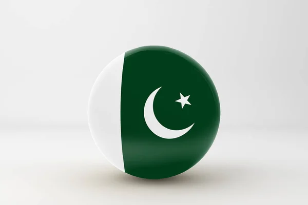 Pakisztáni Zászlós Jelvény Ikon — Stock Fotó