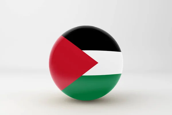Ikona Odznaku Palestinské Vlajky — Stock fotografie
