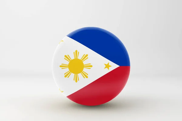 Ícone Emblema Bandeira Das Filipinas — Fotografia de Stock