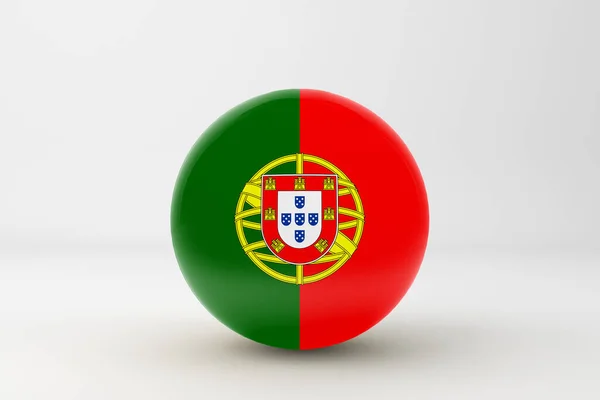 Portekiz Bayrak Rozet Simgesi — Stok fotoğraf