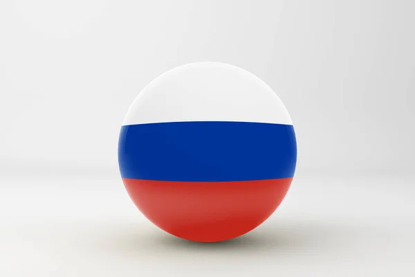 Ícone Emblema Bandeira Rússia — Fotografia de Stock