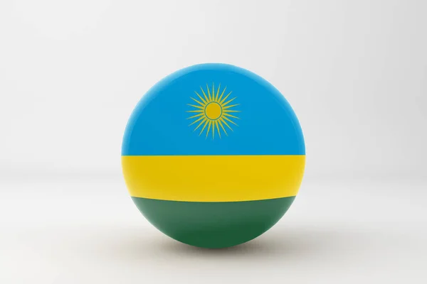 Ikona Odznaku Vlajky Rwandy — Stock fotografie